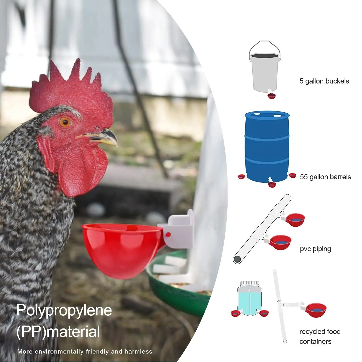 10-Pack Chicken Waterers