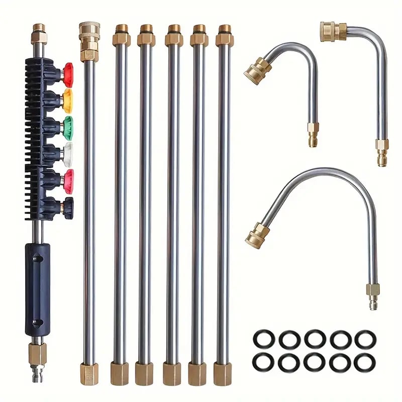 4000 PSI Telescoping Pressure Washer Wand Set for Gutter, Roof Drainage & Exterior Wall Cleaning