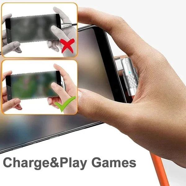 180° Rotating Fast-Charge Cable for Effortless, One-Handed Charging