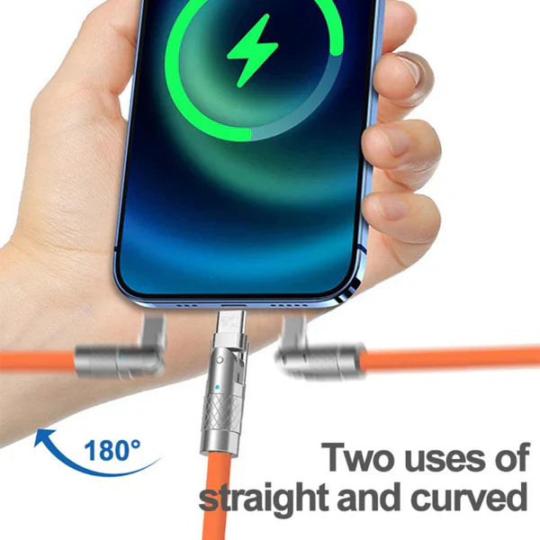 180° Rotating Fast-Charge Cable for Effortless, One-Handed Charging