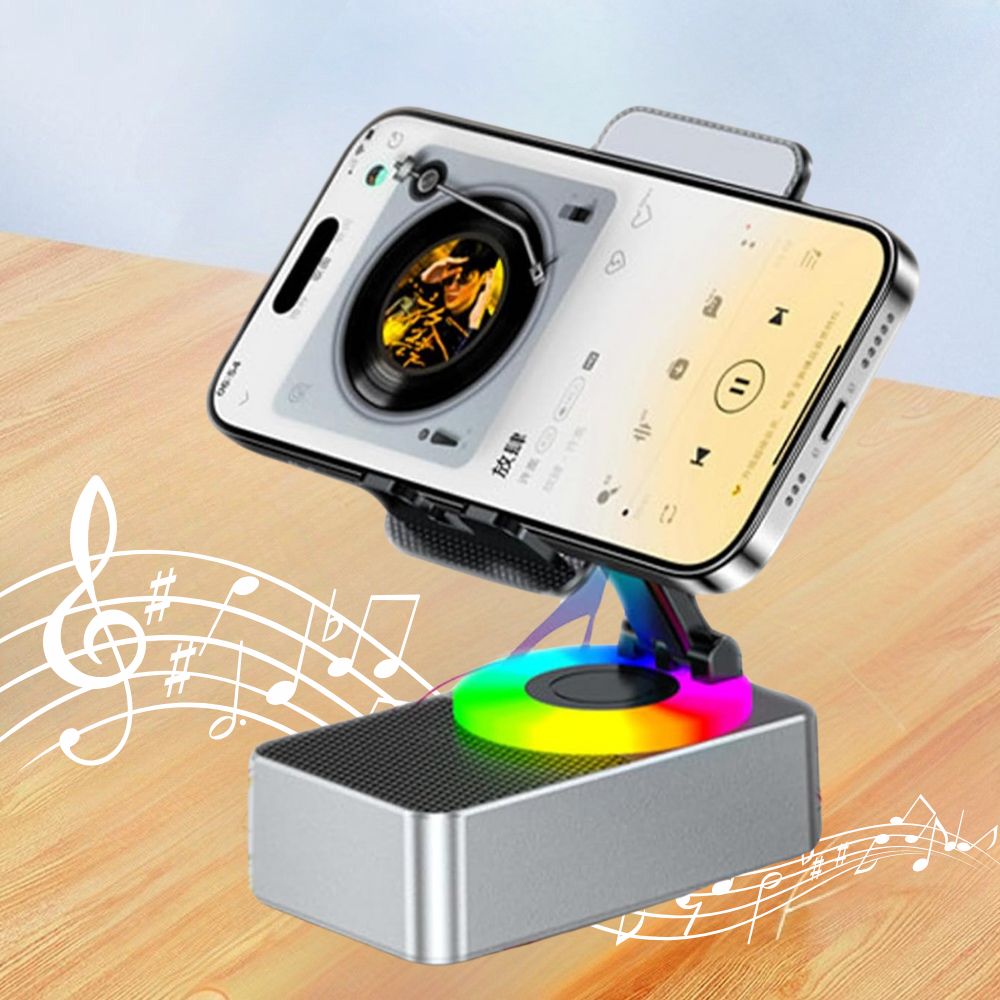 4-in-1 Phone Stand with Built-In Bluetooth Speaker