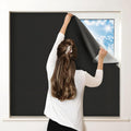 Self-Adhesive Blackout Window Shade - Total Sun Blocking and Privacy
