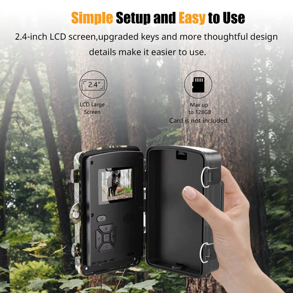 1080P Night Vision Trail Camera for Clear Wildlife Monitoring