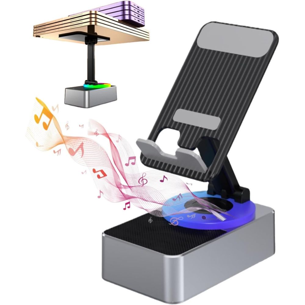 4-in-1 Phone Stand with Built-In Bluetooth Speaker