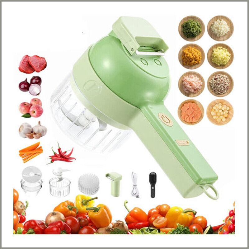 4-in-1 Electric Food Cutter - Multipurpose Kitchen Gadget