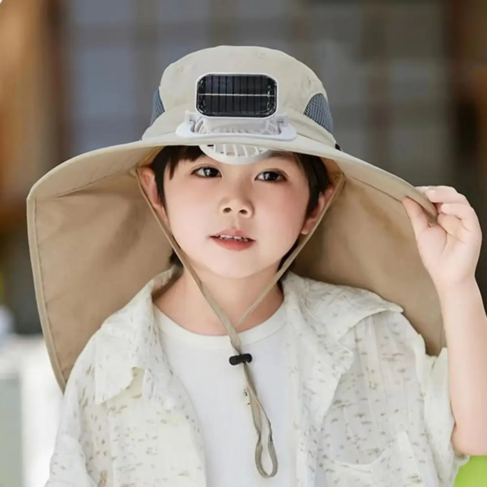 Kids' Adjustable Solar-Powered Fan Hat