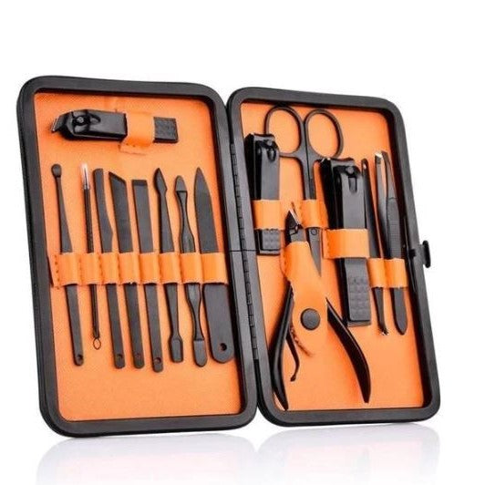 Premium 15-Piece Professional Manicure Set with Travel Case