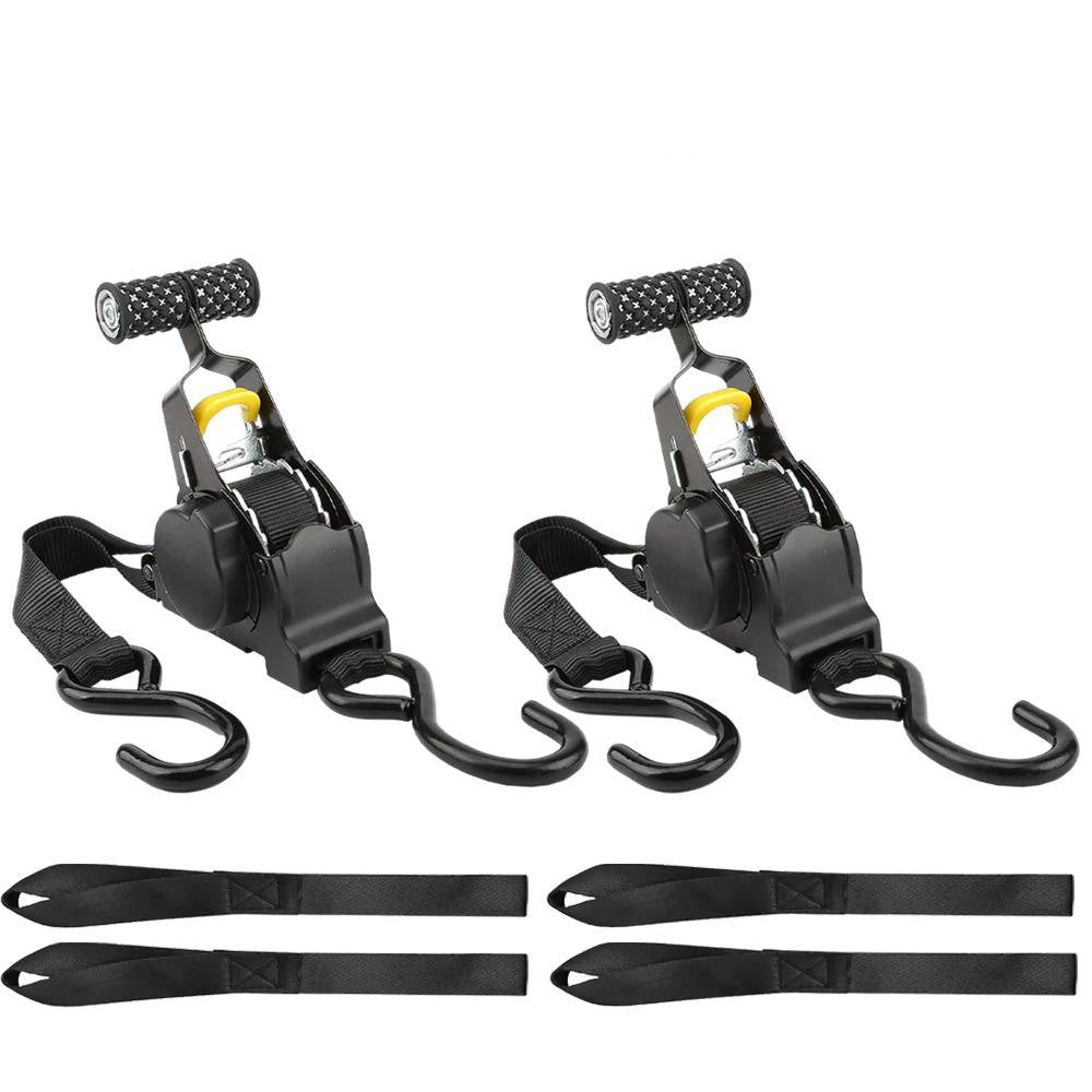 Two-Pack Retractable Ratchet Straps
