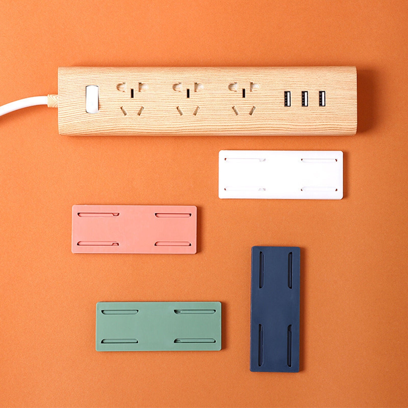 No-Drill Adhesive Socket Holder — Easy, Punch-Free Mounting