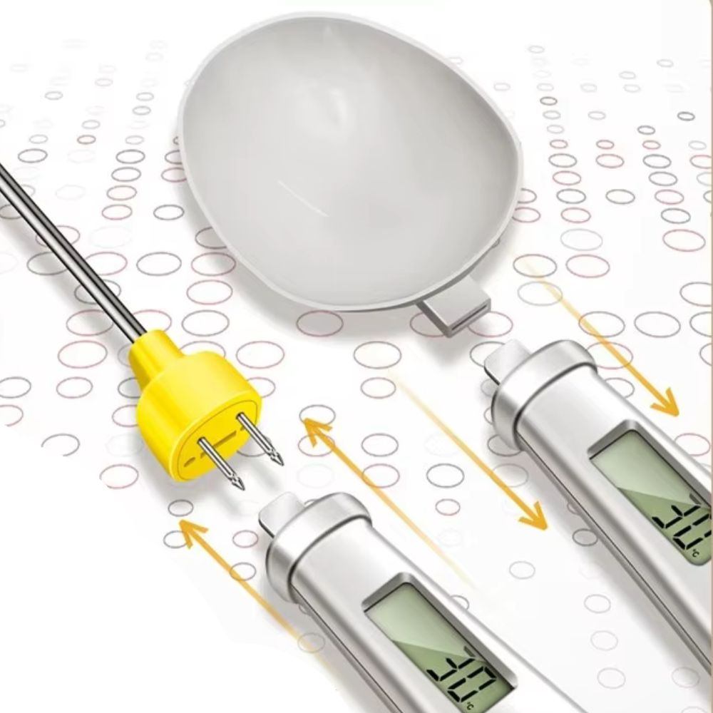 2-in-1 Digital Mini Spoon Scale & Food Thermometer — Compact Precision for Cooking
