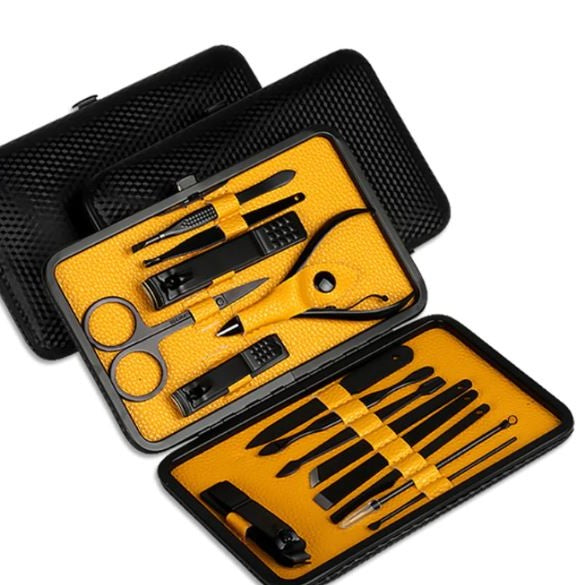 Premium 15-Piece Professional Manicure Set with Travel Case