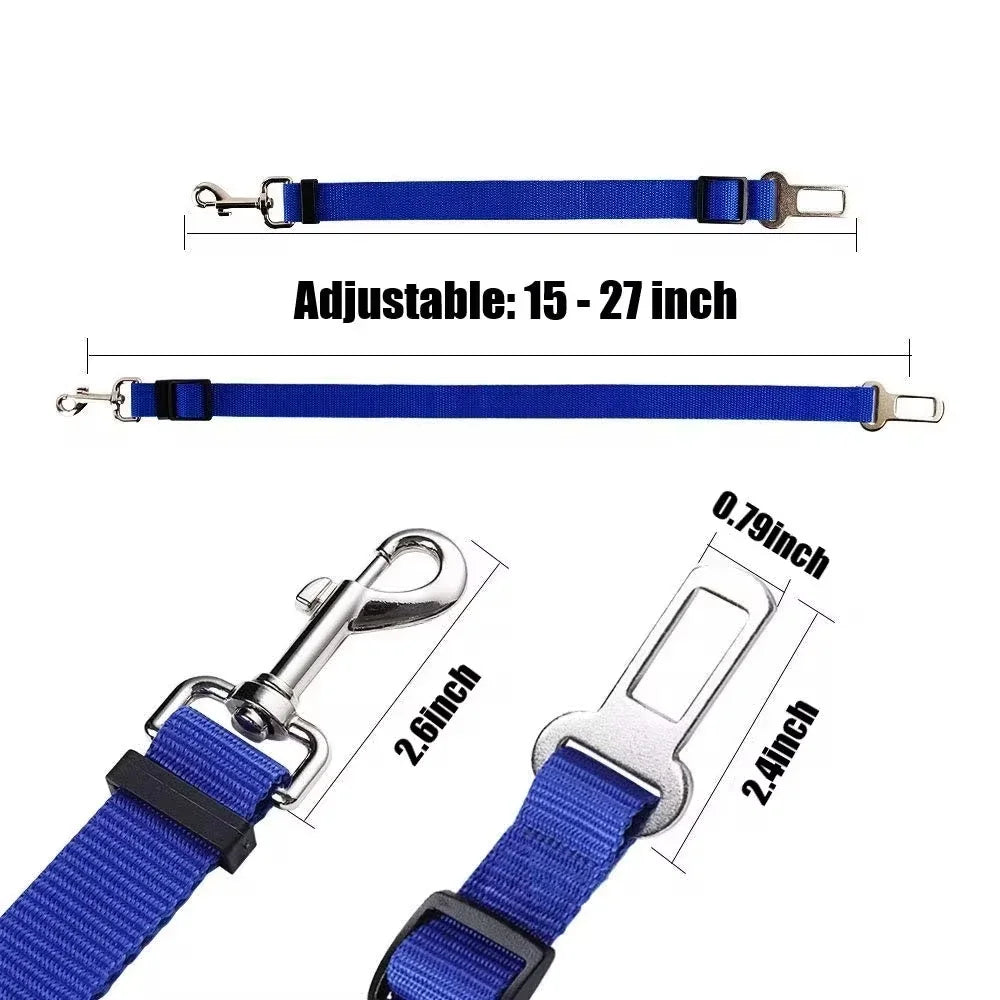 Secure Adjustable Dog Seat Belt for Safe Car Travel