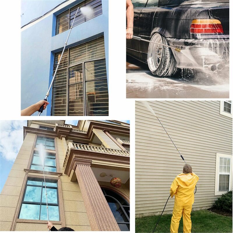 4000 PSI Telescoping Pressure Washer Wand Set for Gutter, Roof Drainage & Exterior Wall Cleaning