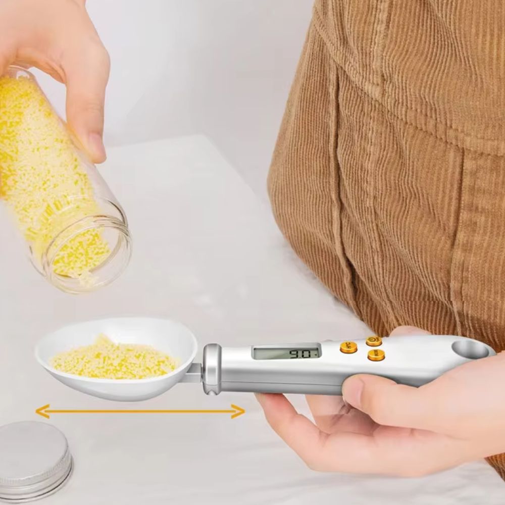 2-in-1 Digital Mini Spoon Scale & Food Thermometer — Compact Precision for Cooking
