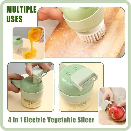 4-in-1 Electric Food Cutter - Multipurpose Kitchen Gadget