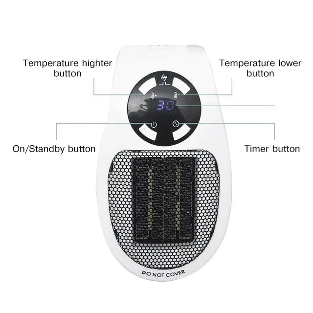 Compact 500W Portable Electric Heater for Quick, Efficient Warmth