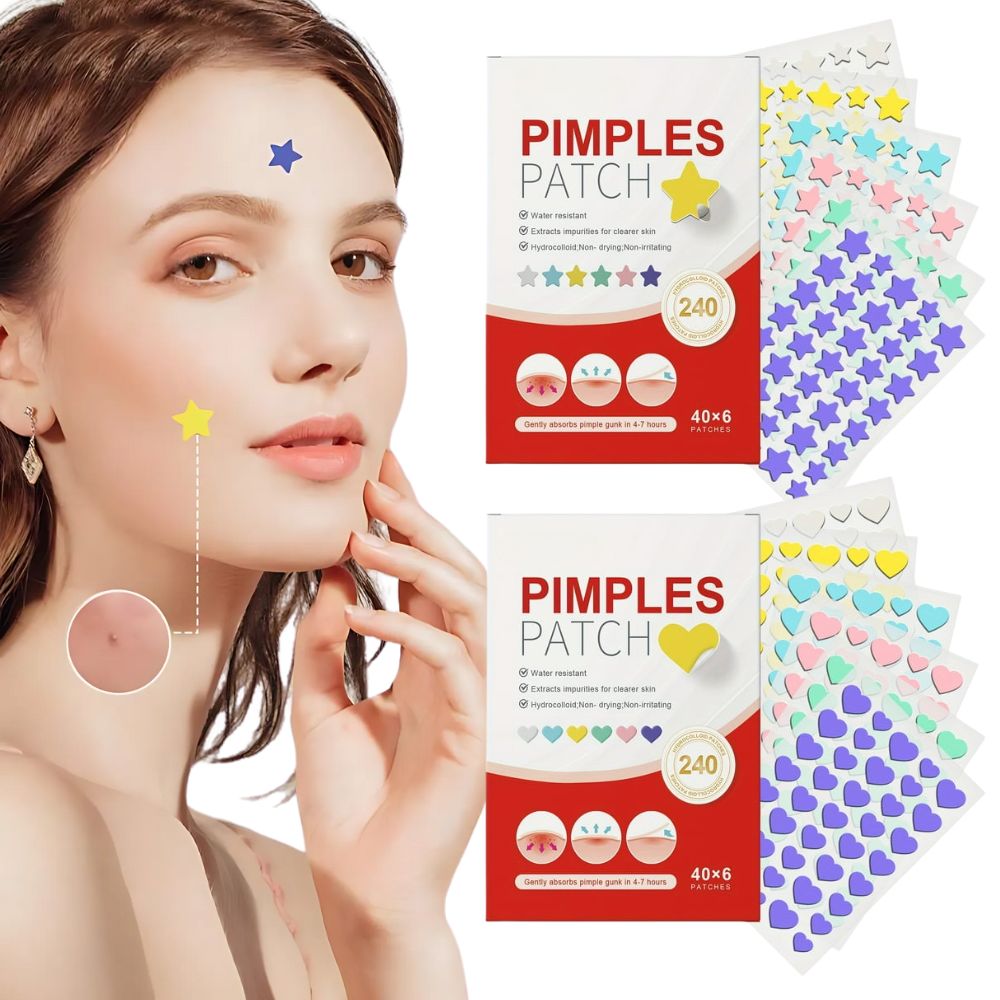 240-Count Cute Colorful Acne Patches for Fast, Gentle Blemish Care