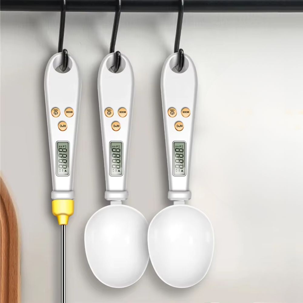 2-in-1 Digital Mini Spoon Scale & Food Thermometer — Compact Precision for Cooking
