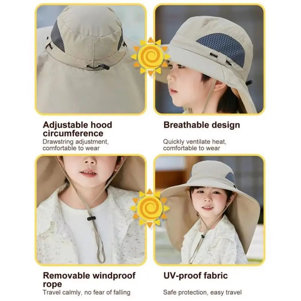 Kids' Adjustable Solar-Powered Fan Hat