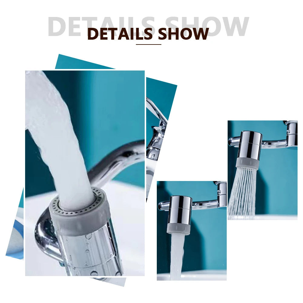 1080-Degree Rotating Universal Faucet Extender for Easy Reach