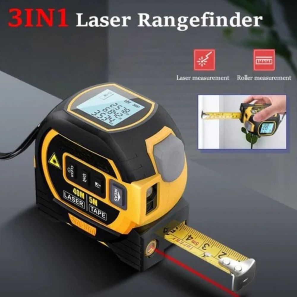 3-in-1 Infrared Laser Tape - Precision Measuring Tool