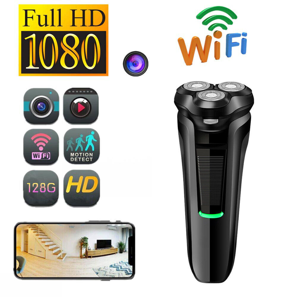 1080P HD WiFi Mini Shaver Camera with Motion Detection – Compact Razor Cam