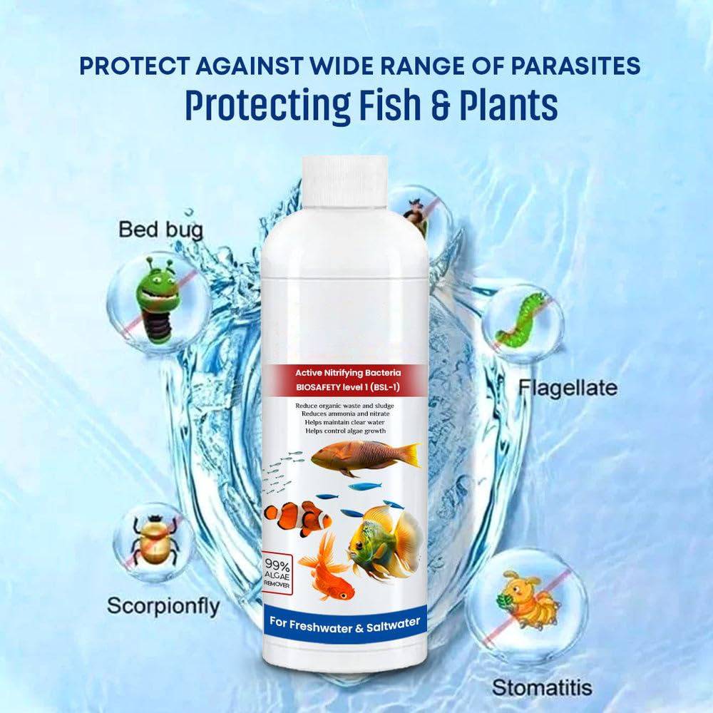3-Pack Liquid Aquarium Cleaner for Crystal-Clear Fish Tank Water