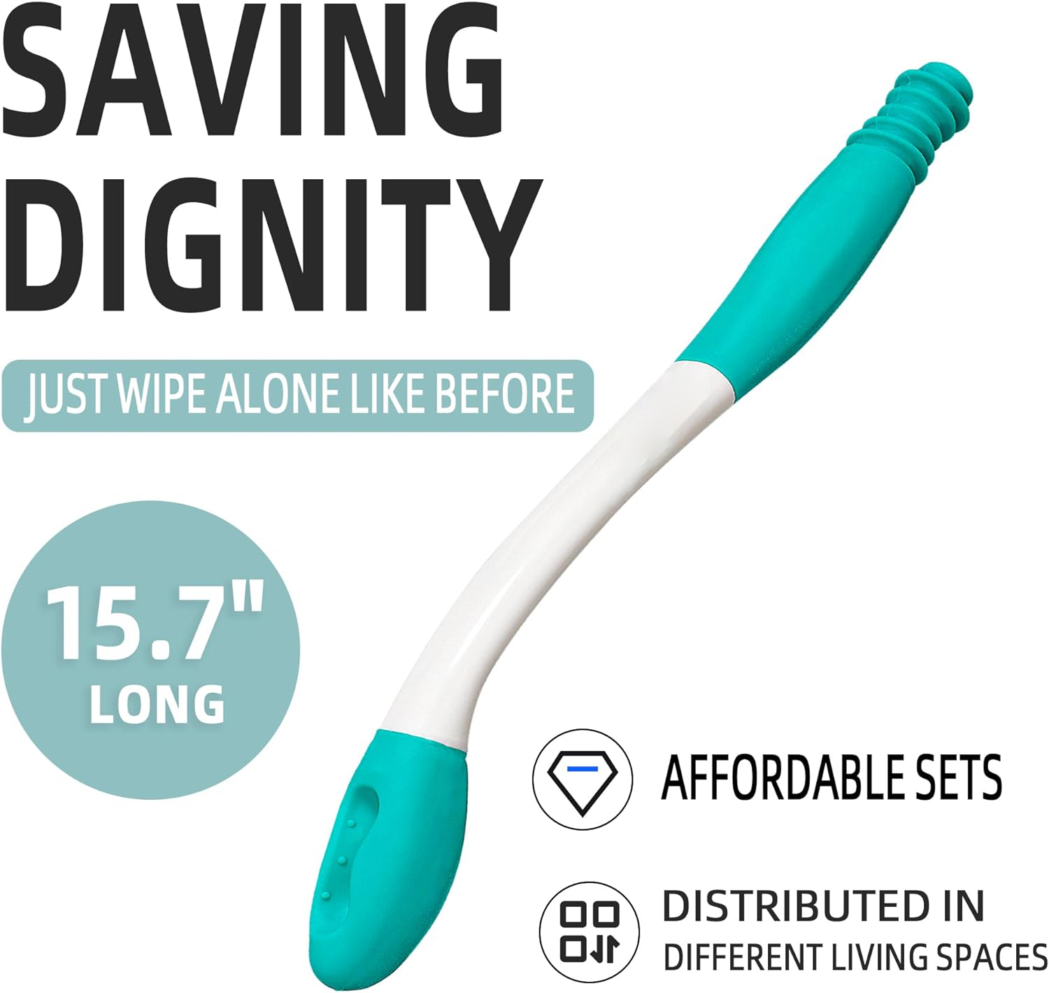 2-Pack Long-Reach Toilet Wiping Aids for Comfortable Cleaning