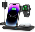 3-in-1 Wireless Fast Charger Stand for iPhone, Apple Watch & AirPods