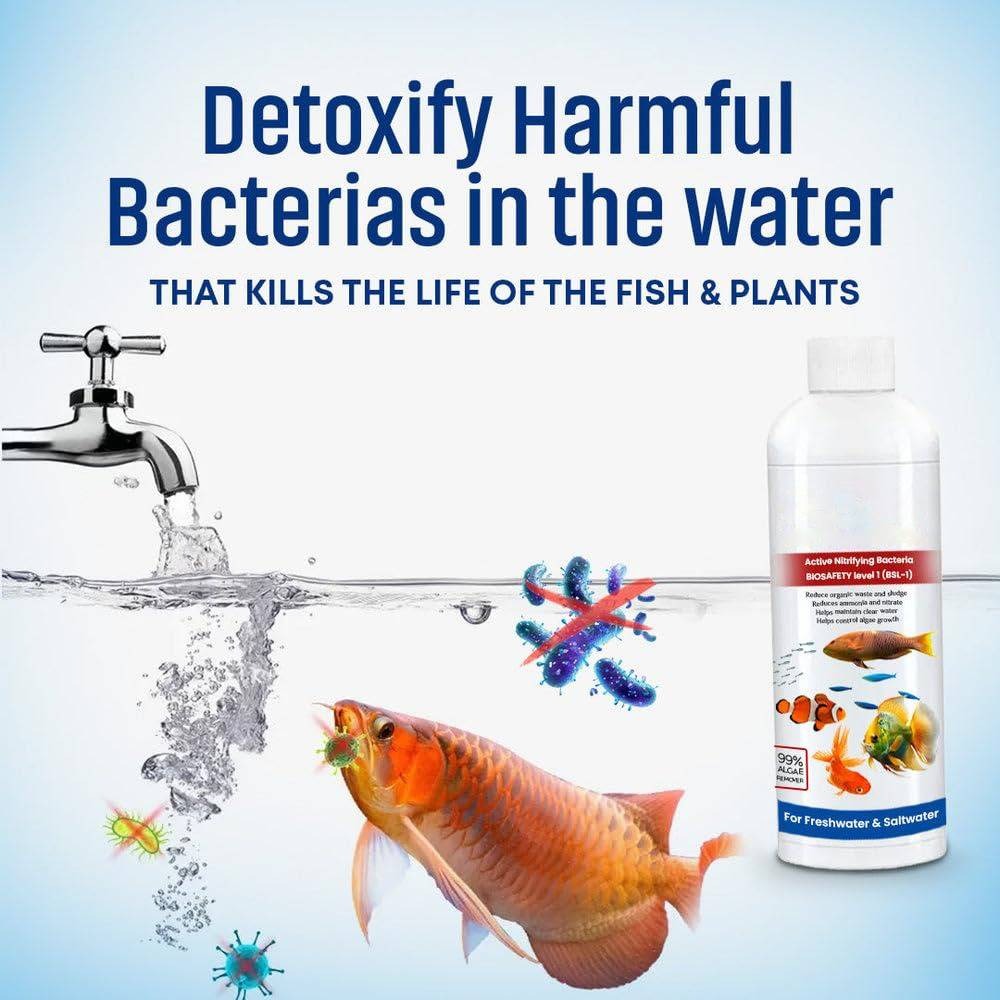 3-Pack Liquid Aquarium Cleaner for Crystal-Clear Fish Tank Water
