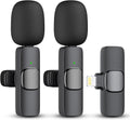2-Pack Wireless Lavalier Microphones for iPhone & iPad