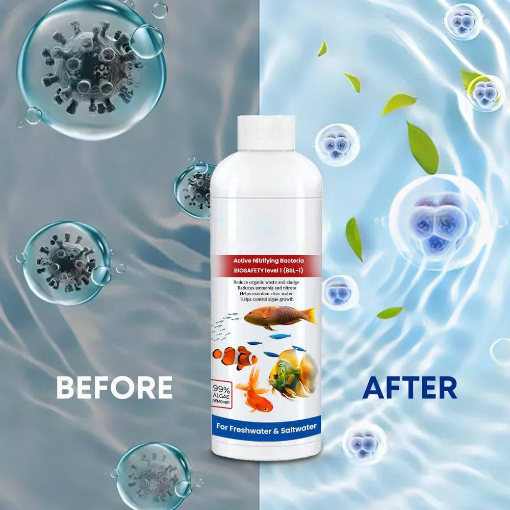 3-Pack Liquid Aquarium Cleaner for Crystal-Clear Fish Tank Water