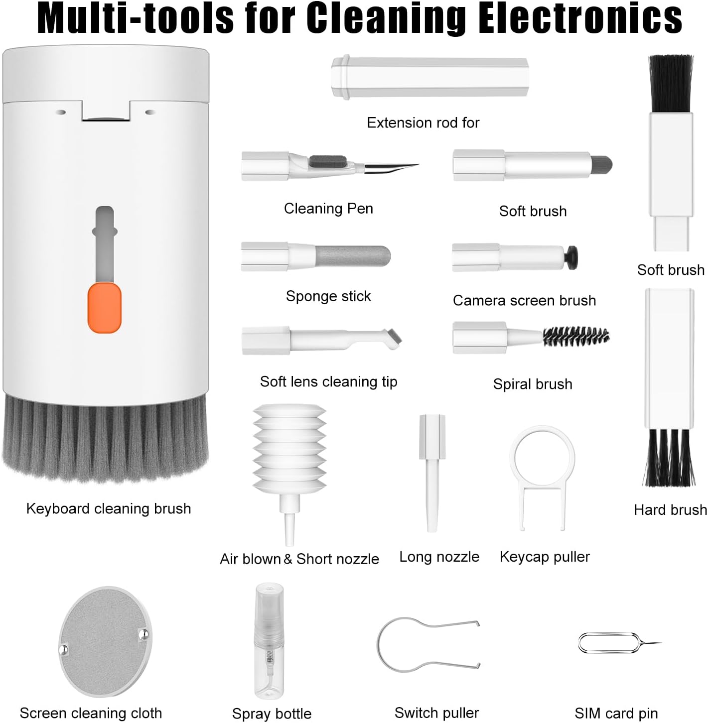 Premium 20-in-1 Keyboard and Earbuds Cleaning Kit — All-in-One Gadget Care Set