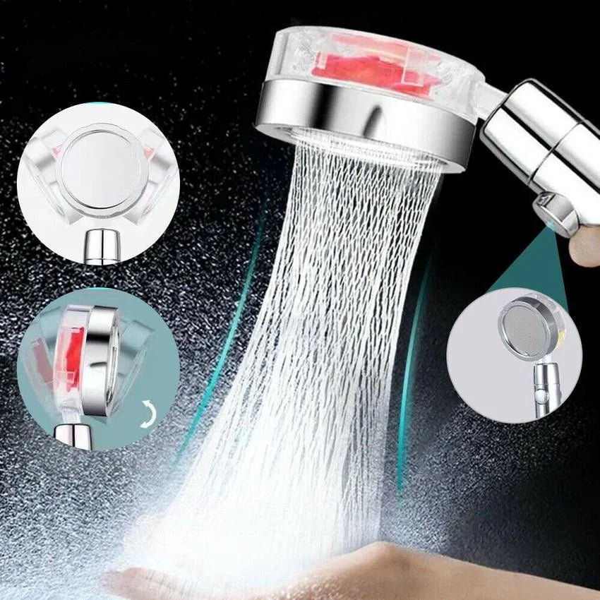 360° Rotating Power Shower Head – High-Pressure, Adjustable Spray