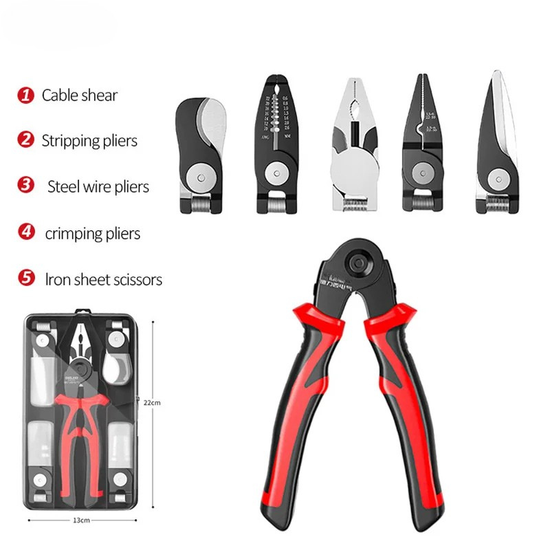 5-in-1 Electric Multifunctional Pliers Set — Versatile All-in-One Tool Kit for DIYers and Pros