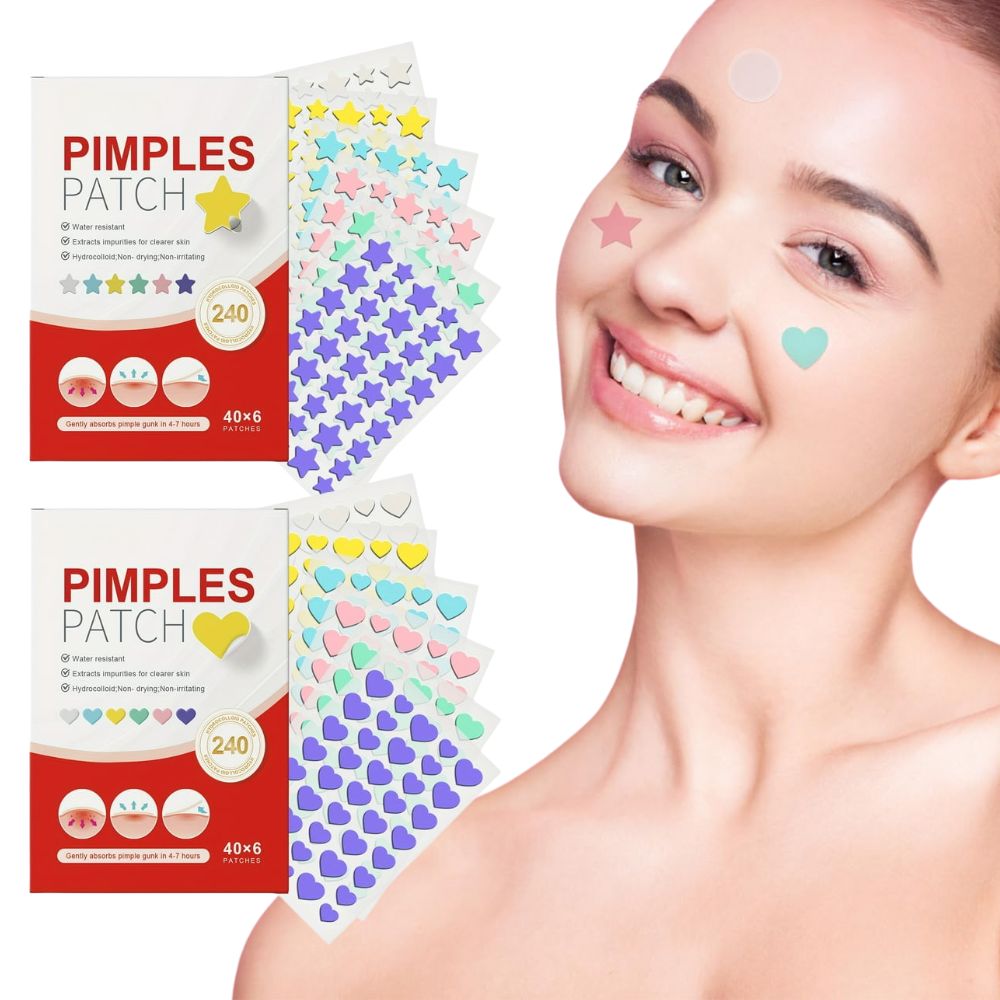 240-Count Cute Colorful Acne Patches for Fast, Gentle Blemish Care
