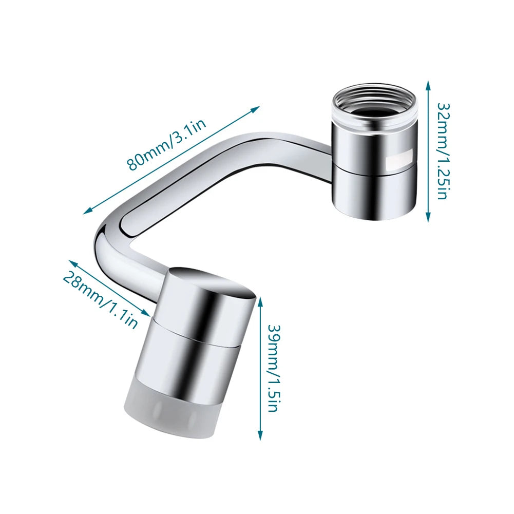 1080-Degree Rotating Universal Faucet Extender for Easy Reach