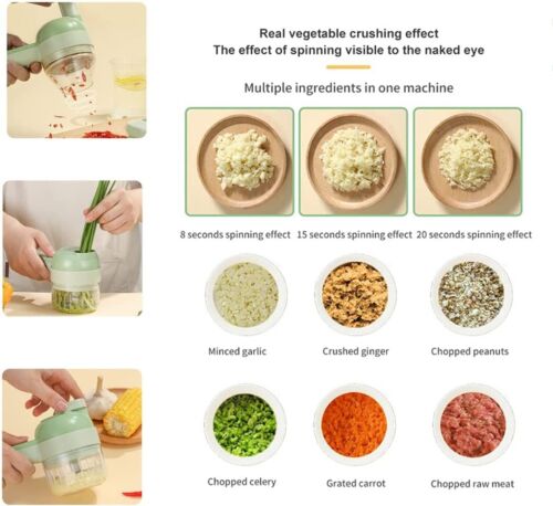 4-in-1 Electric Food Cutter - Multipurpose Kitchen Gadget