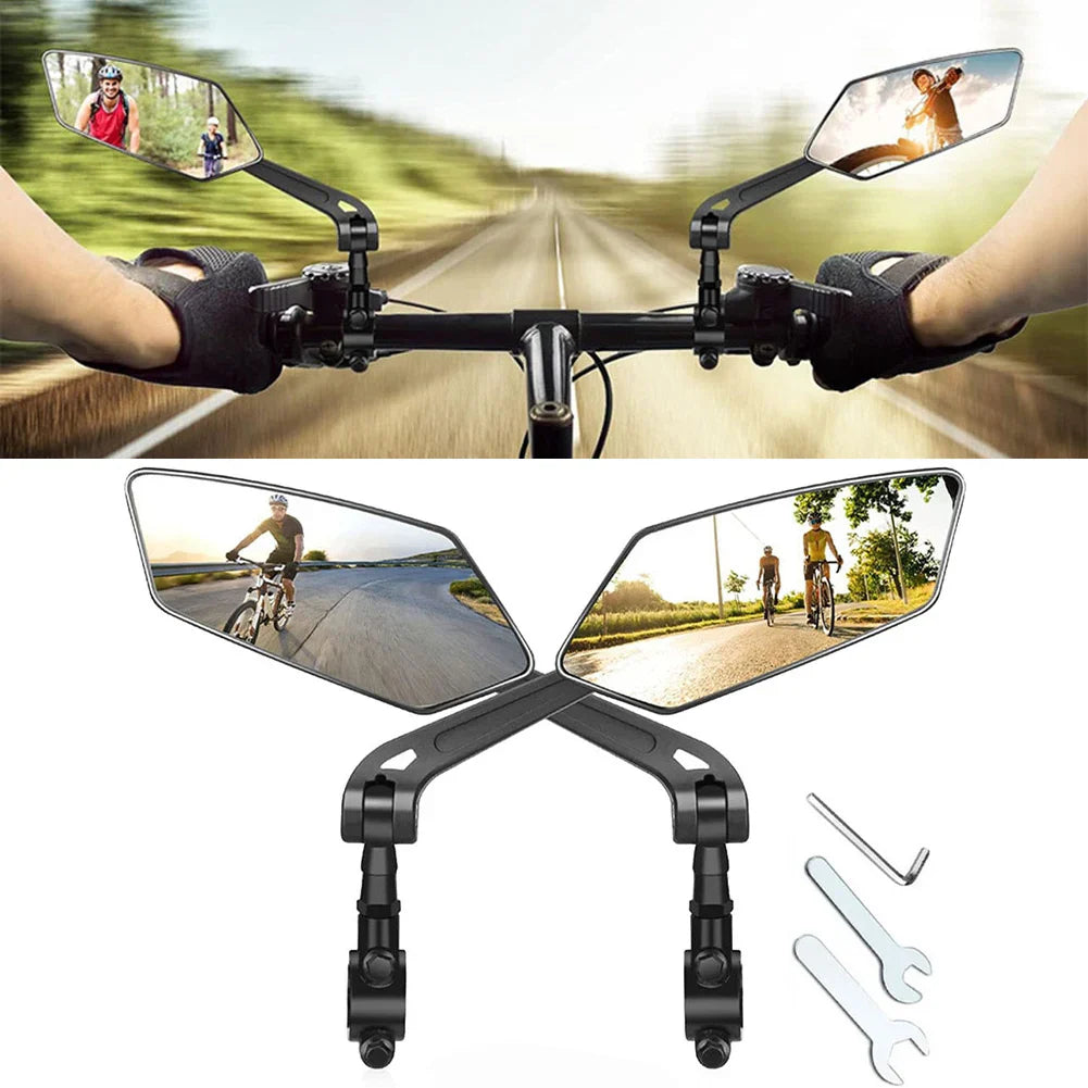 2-Pack Bike Mirrors for a Wide, Clear Rear View