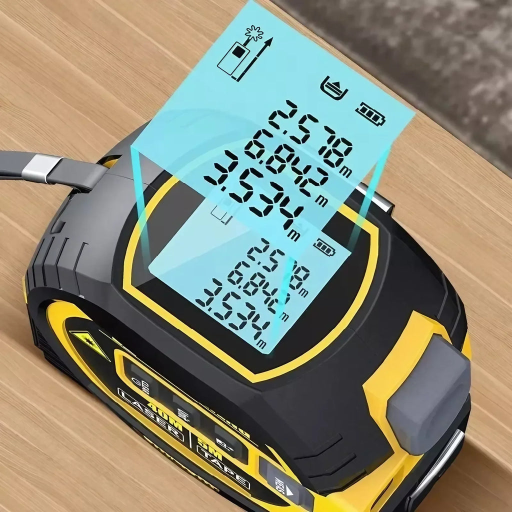 3-In-1 Laser Tape Measure with Infrared – 40/60 m Range