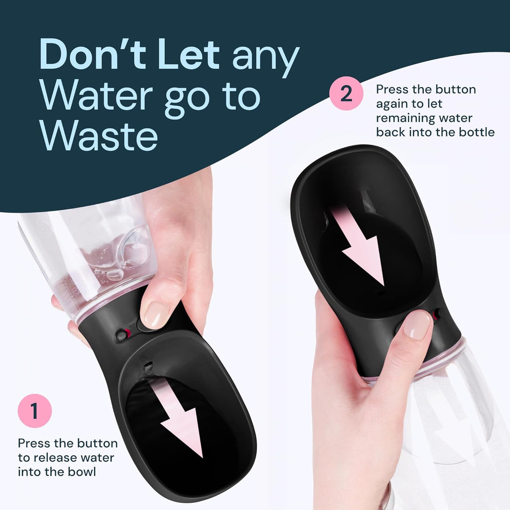 19 oz Portable Dog Water Bottle for Easy On-The-Go Hydration