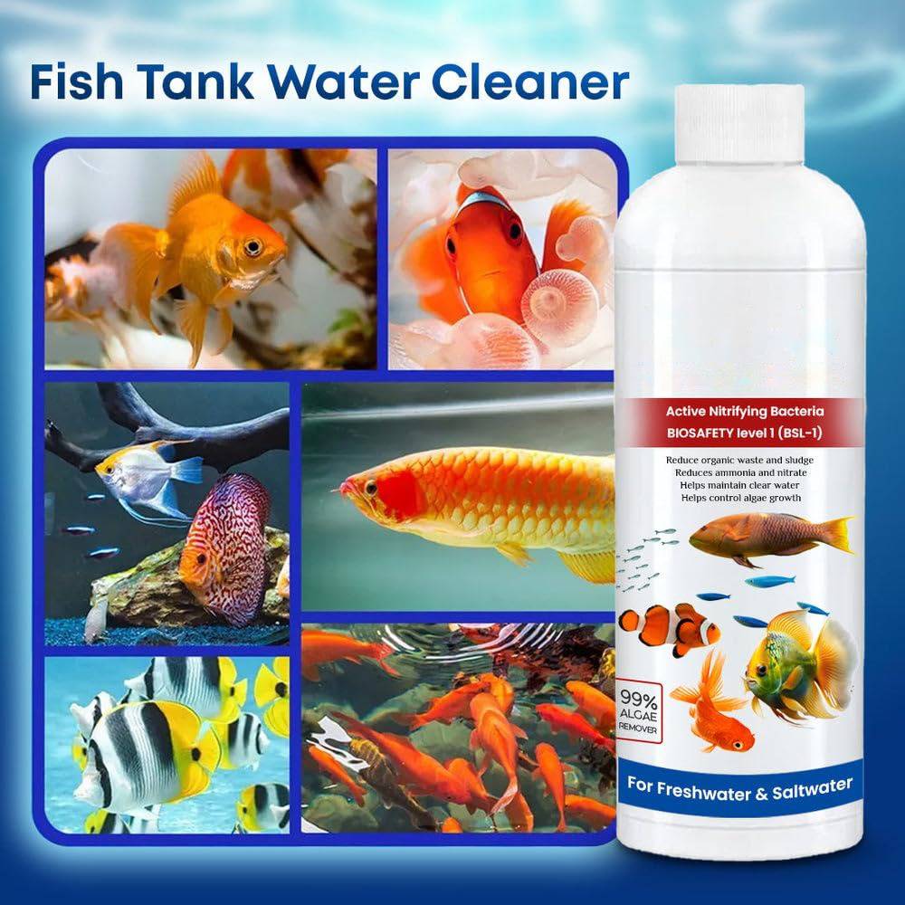 3-Pack Liquid Aquarium Cleaner for Crystal-Clear Fish Tank Water