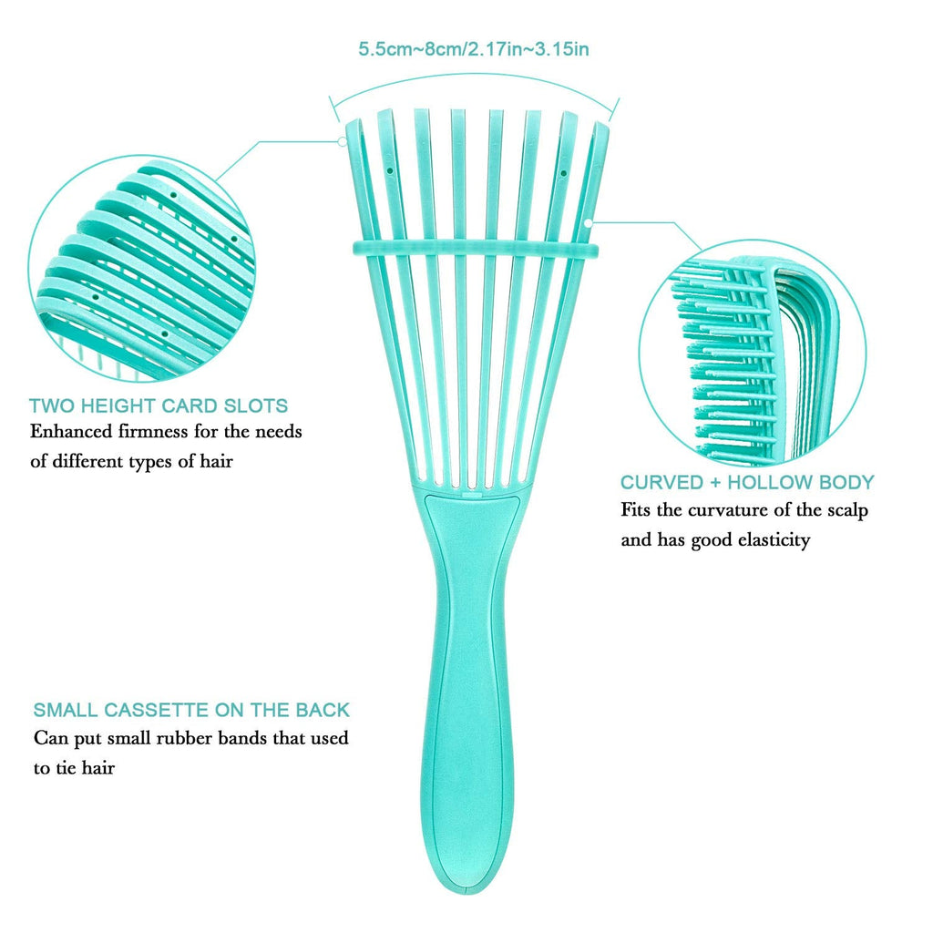 2-Pack Detangling Brushes for Textured Afro Hair (3A–4C)