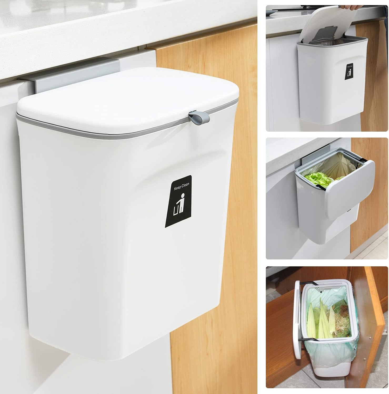 2.4-Gallon Kitchen Compost Bin — Convenient Countertop or Under-Sink Solution
