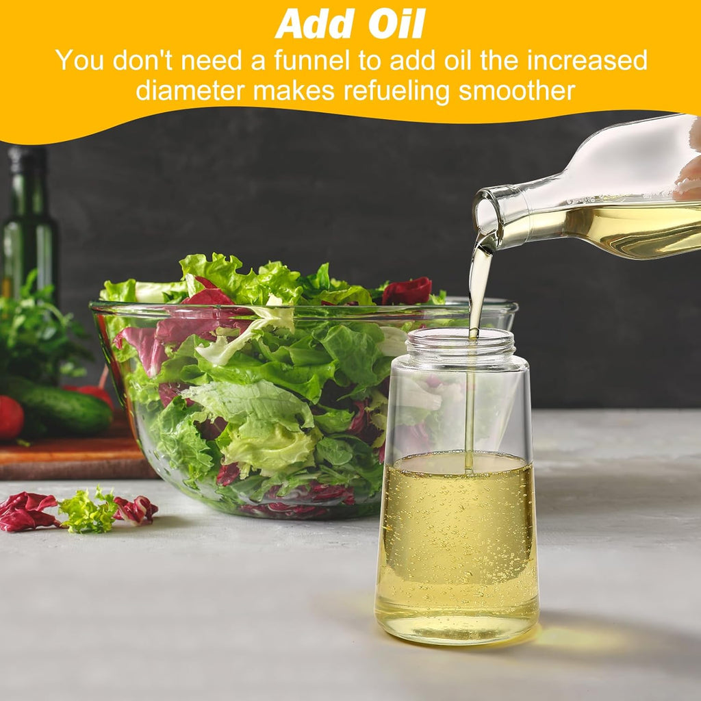 2-Pack Oil Dispenser & Sprayer Bottles – Refillable Kitchen Misters