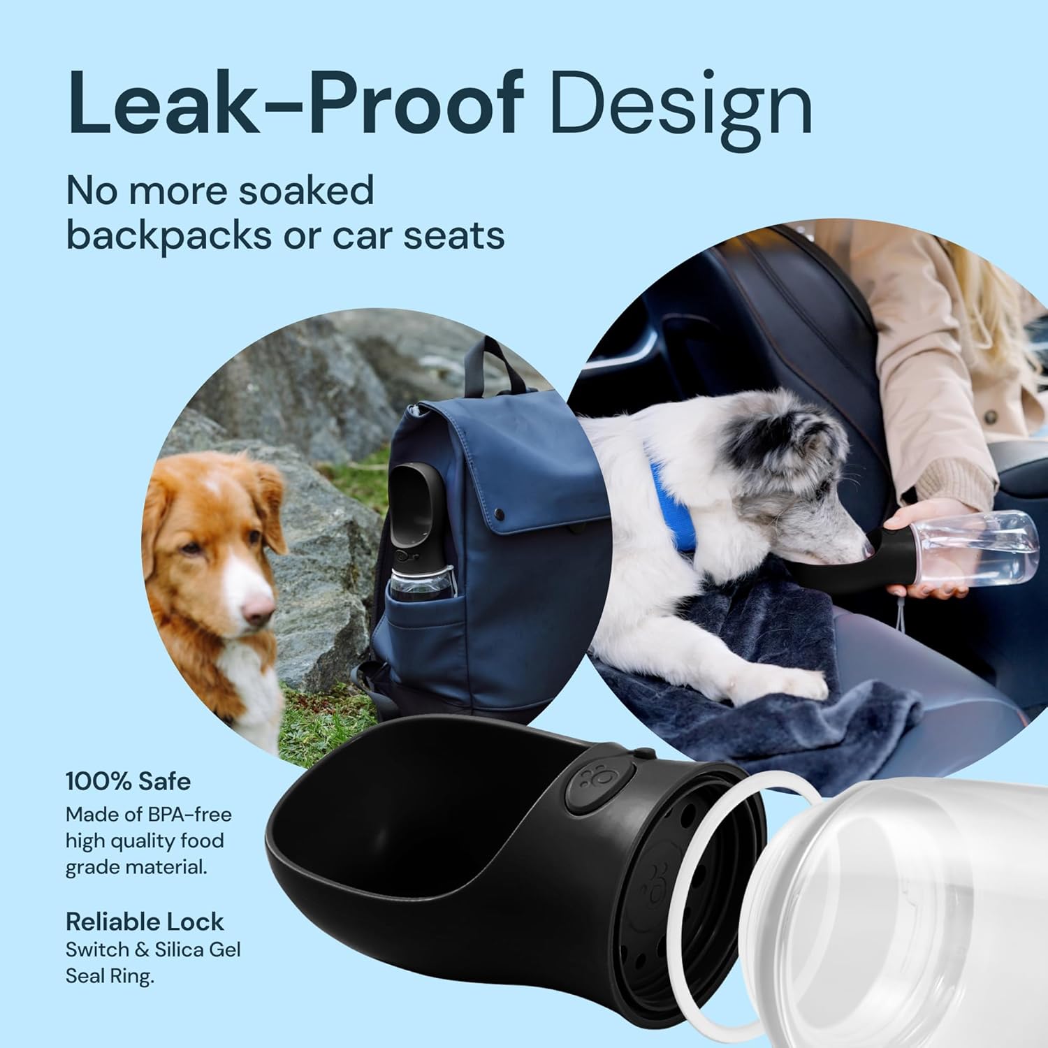 19 oz Portable Dog Water Bottle for Easy On-The-Go Hydration
