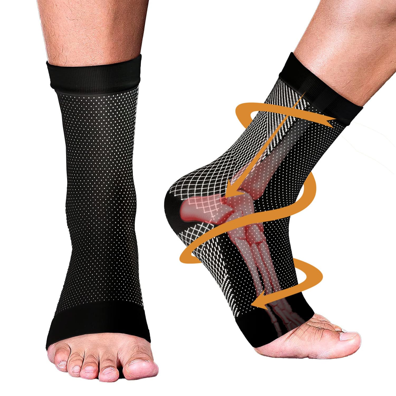 4-Pack Premium Therapy Socks for Men and Women - All-Day Comfort and Support
