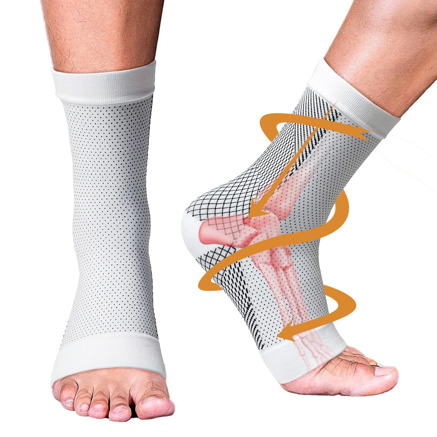 4-Pack Premium Therapy Socks for Men and Women - All-Day Comfort and Support