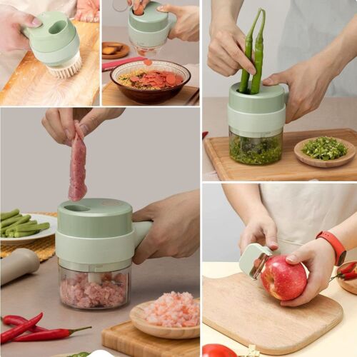4-in-1 Electric Food Cutter - Multipurpose Kitchen Gadget