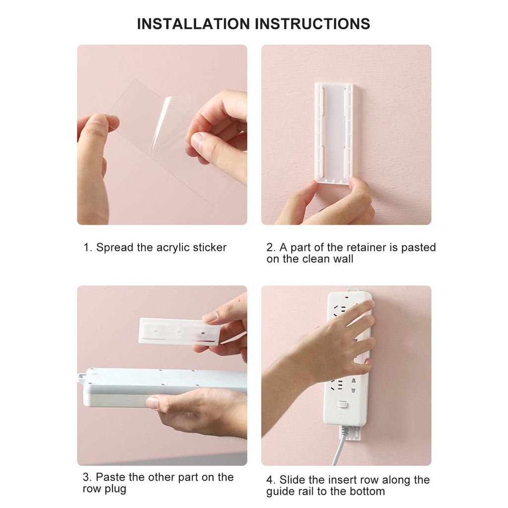 No-Drill Adhesive Socket Holder — Easy, Punch-Free Mounting